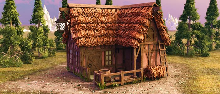 Builder's Medieval Inn & Stable 3D