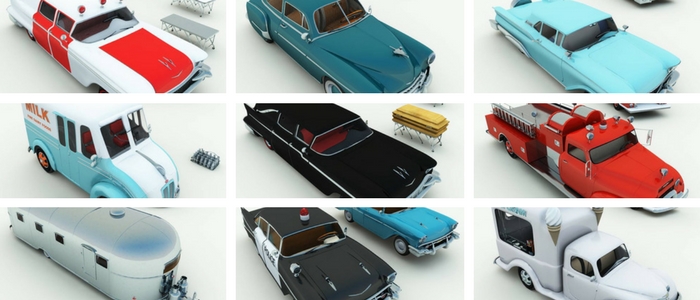 Fedoraville Vehicles 3D Model Set